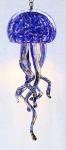Opal Art Glass - Lamp - Jellyfish in Cobalt